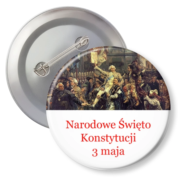 przypinka z agrafką Narodowe Święto Konstytucji 3 Maja Jan Matejko