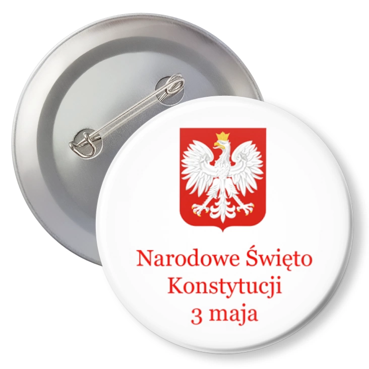 przypinka3 Maja Narodowe Święto Konstytucji z Godłem