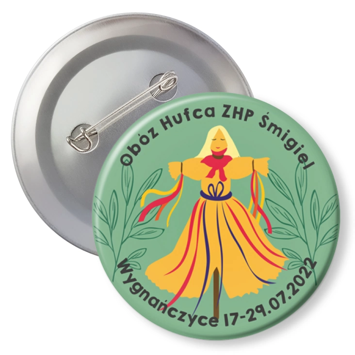 przypinka agrafka Obóz Hufca ZHP Śmigiel Wygnańczyce 2022
