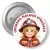 Przypinka z agrafką Odznaka Małego Strażaka dziewczynka strażak