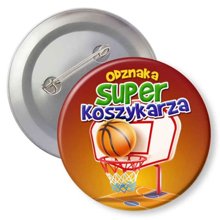 przypinka z agrafką Odznaka Super Koszykarza