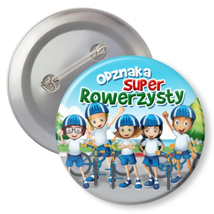 przypinka z agrafką Odznaka Super Rowerzysty