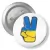 Przypinka z agrafką Palce victoria flaga Ukrainy