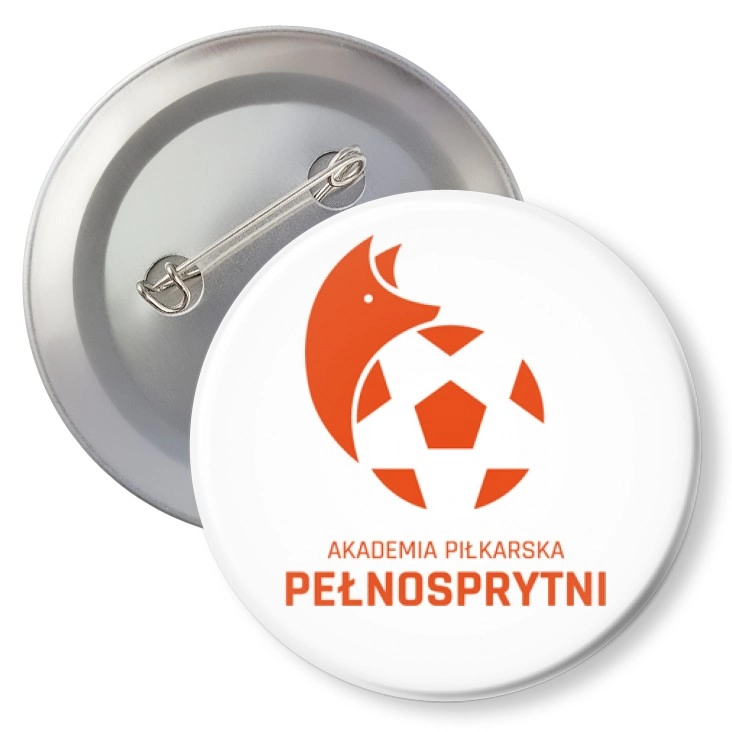 przypinka z agrafką Pełnosprytni Logo