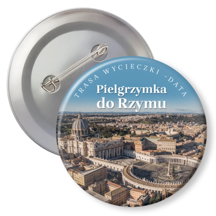 przypinka z agrafką Pielgrzymka do Rzymu