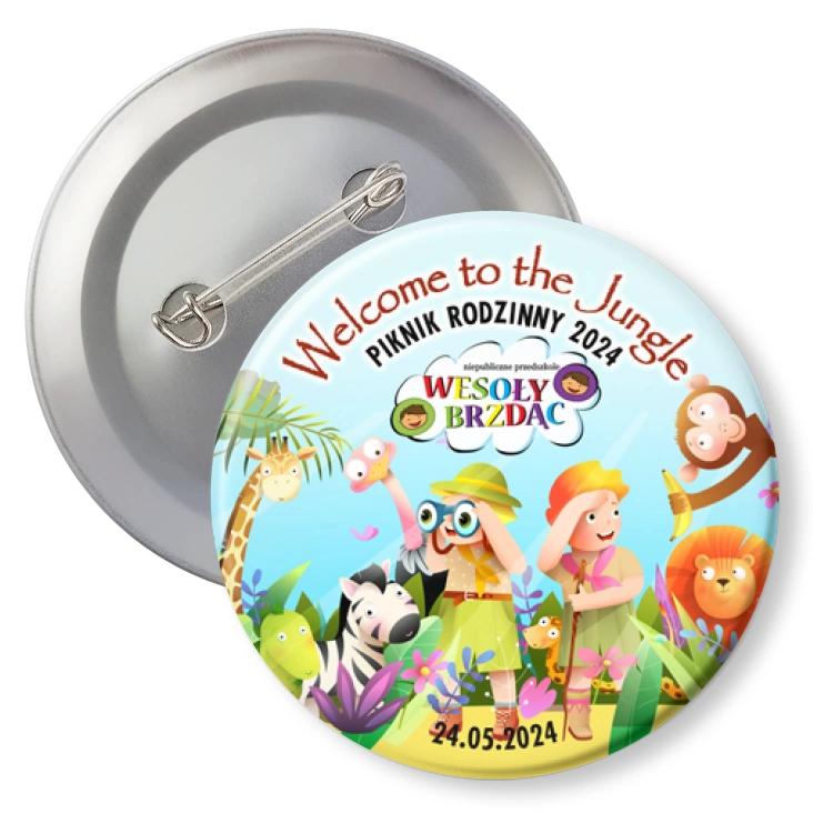 przypinka agrafka Piknik Welcome to the Jungle