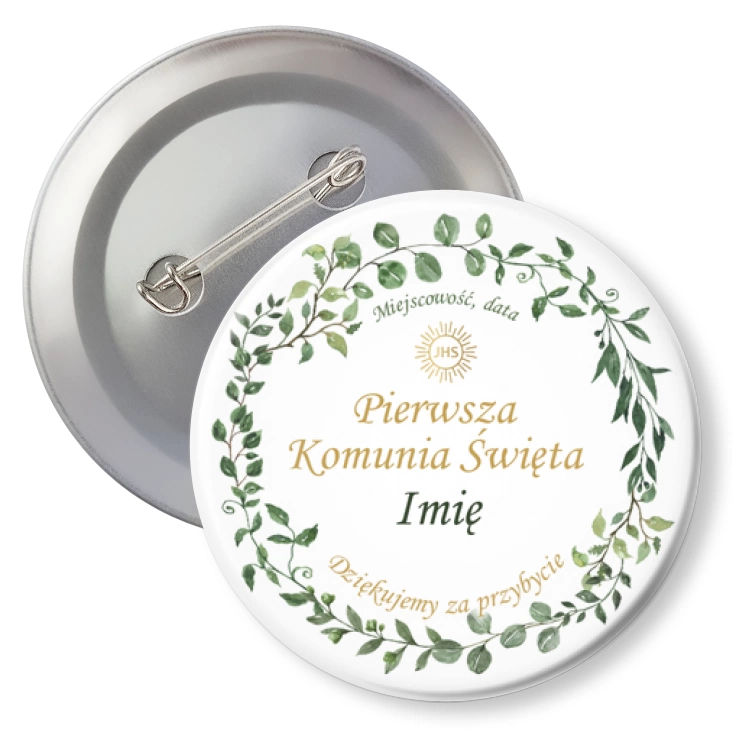 przypinkaPodziękowanie dla gości Pierwsza Komunia Święta