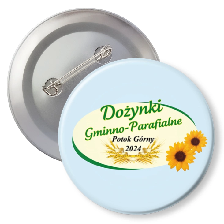 przypinka z agrafką Potok Górny Dożynki 2024