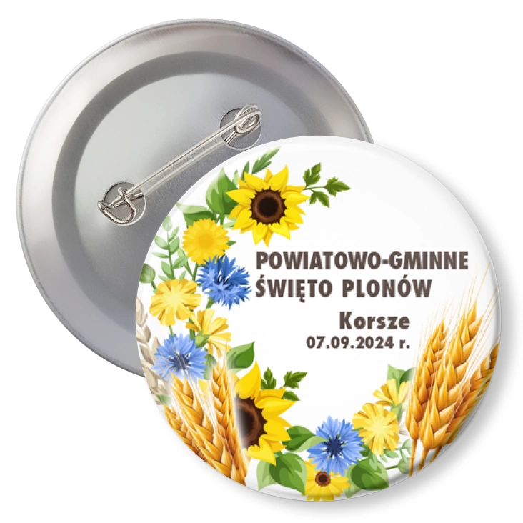 przypinka z agrafką Powiatowo-Gminne Święto Plonów Korsze