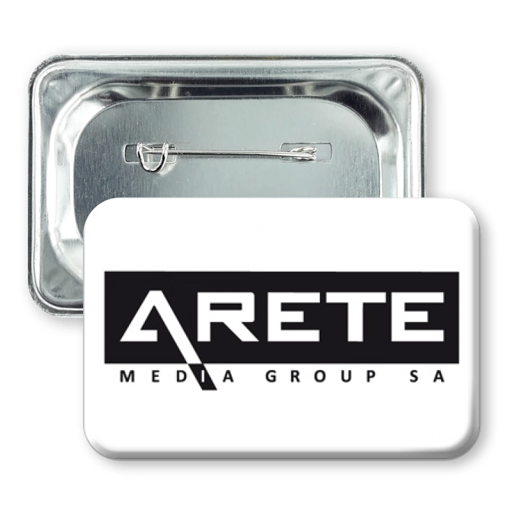 przypinka prostokąt agrafka Arete