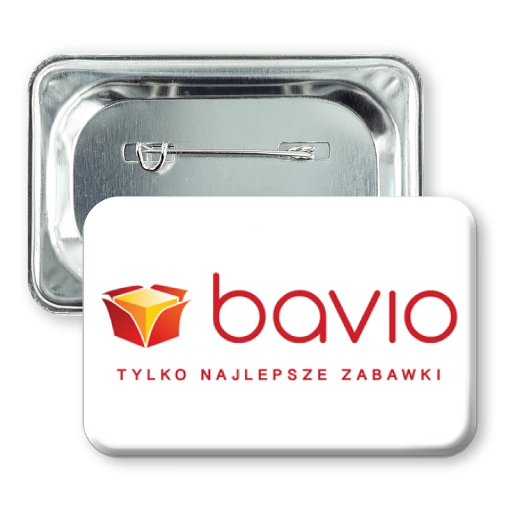 przypinka prostokąt agrafka Bavio