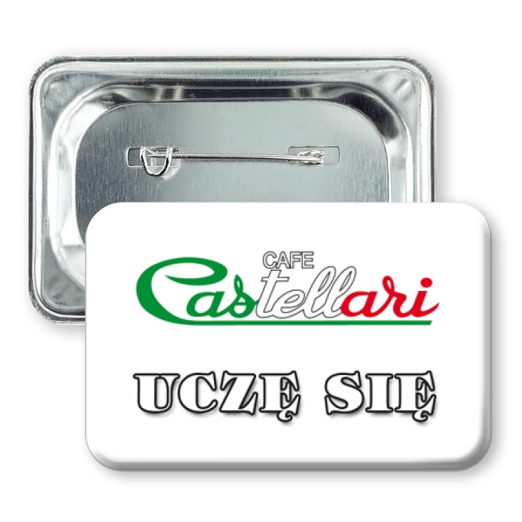 przypinka prostokąt agrafka Cafe Castellari