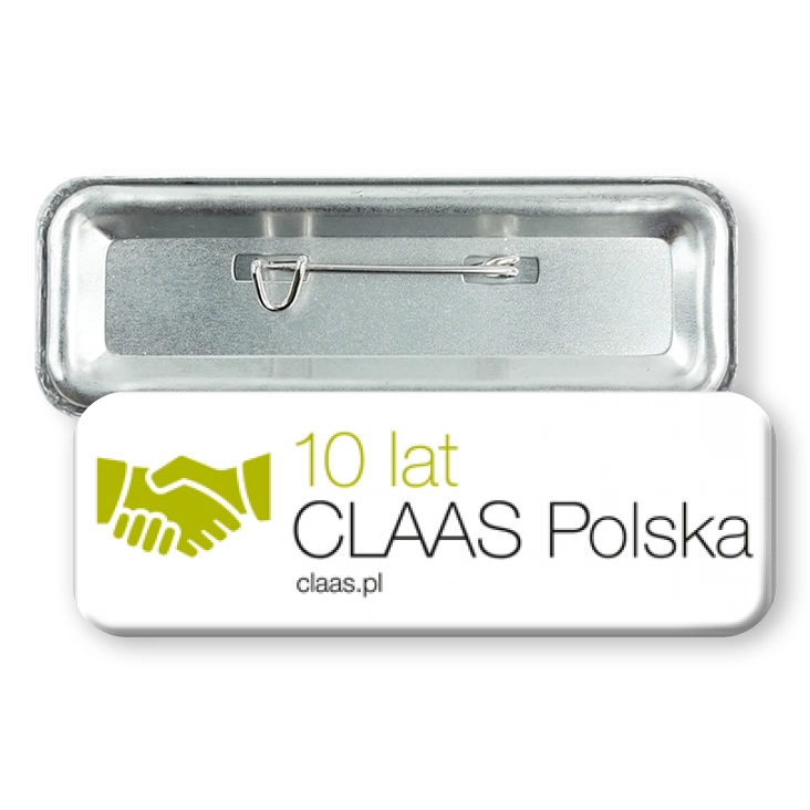 przypinka prostokąt agrafka Claas