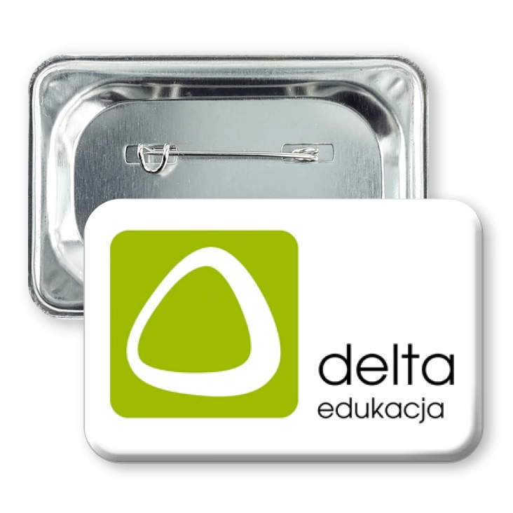 przypinka prostokąt agrafka Delta Edukacja