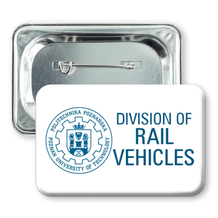 przypinka prostokąt agrafka Division of Rail Vehicles