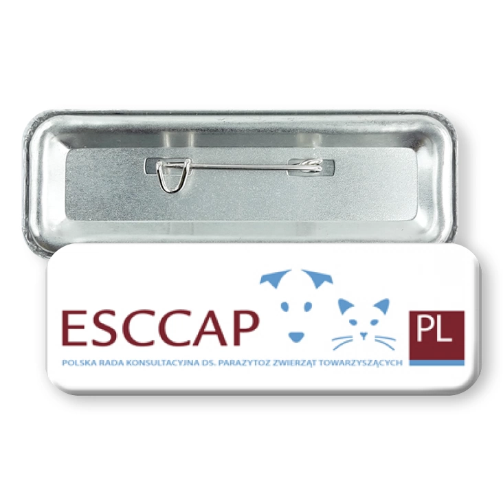 przypinka prostokąt agrafka ESCCAP