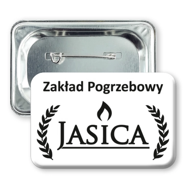 przypinka prostokąt agrafka Jasica