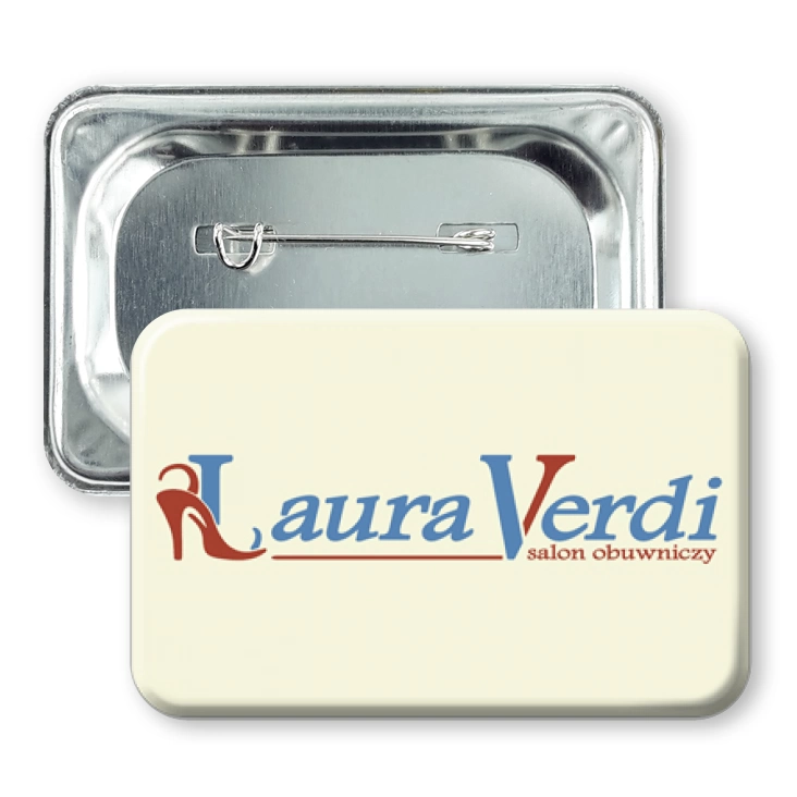 przypinka prostokąt agrafka Laura Verdi