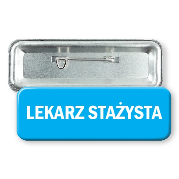 przypinka prostokąt Lekarz stażysta