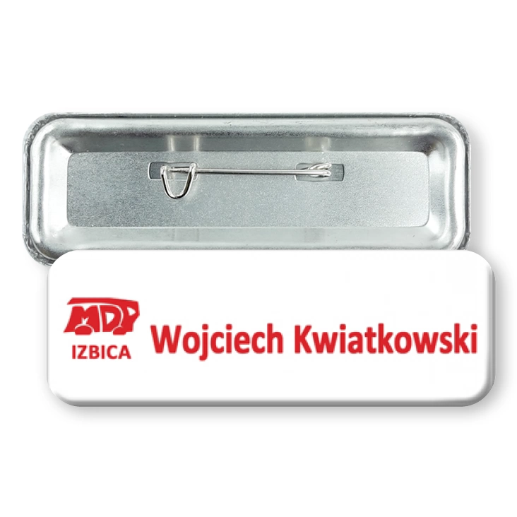 przypinka prostokąt agrafka MDP Izbica