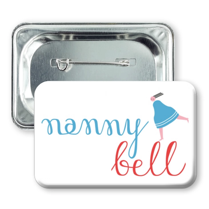 przypinka prostokąt agrafka Nanny Bell