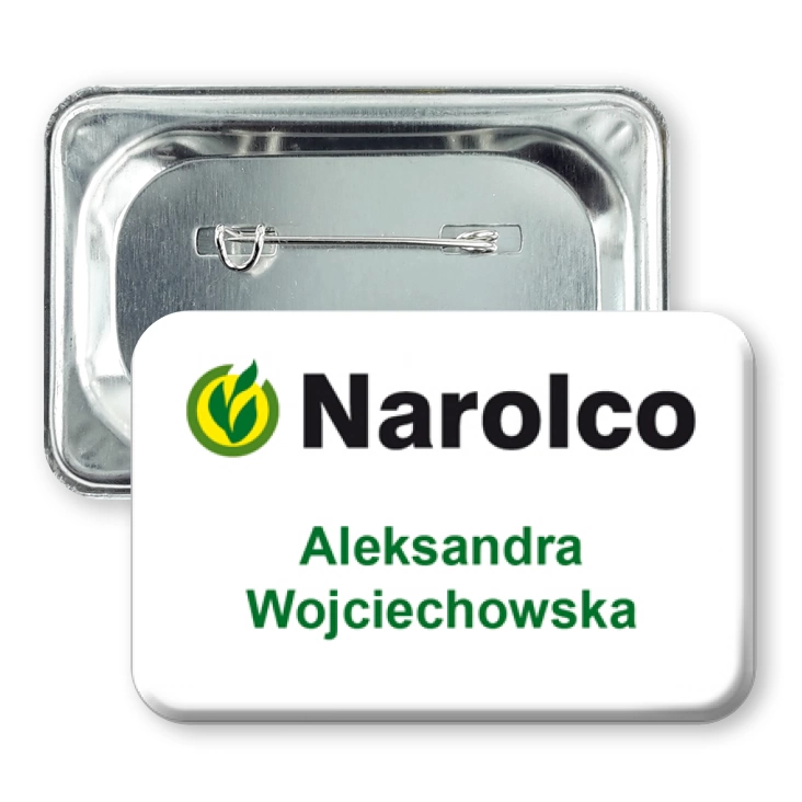 przypinka prostokąt Narolco