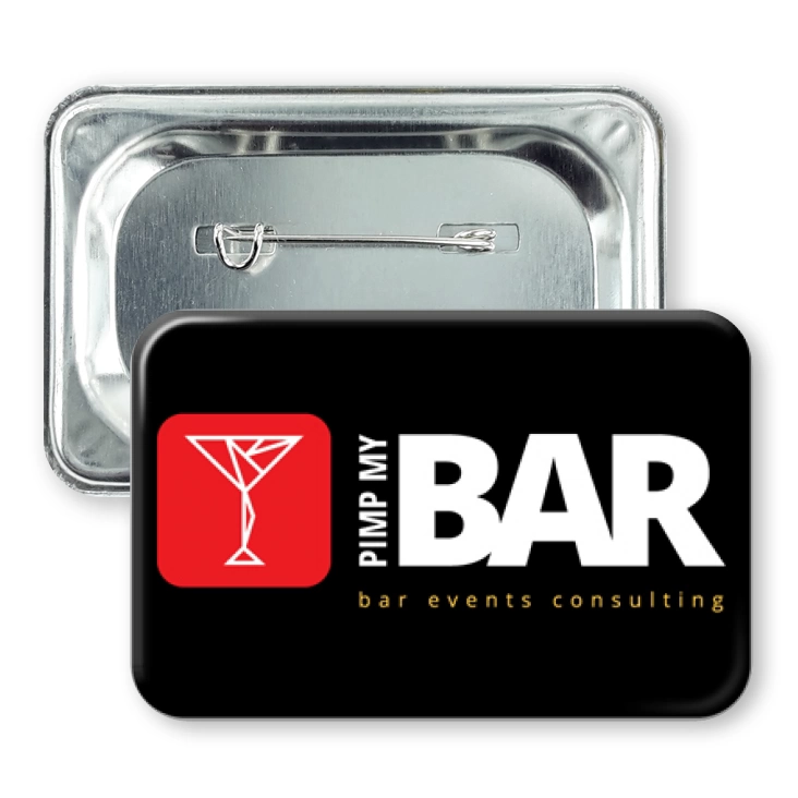przypinka prostokąt agrafka Pimp My Bar