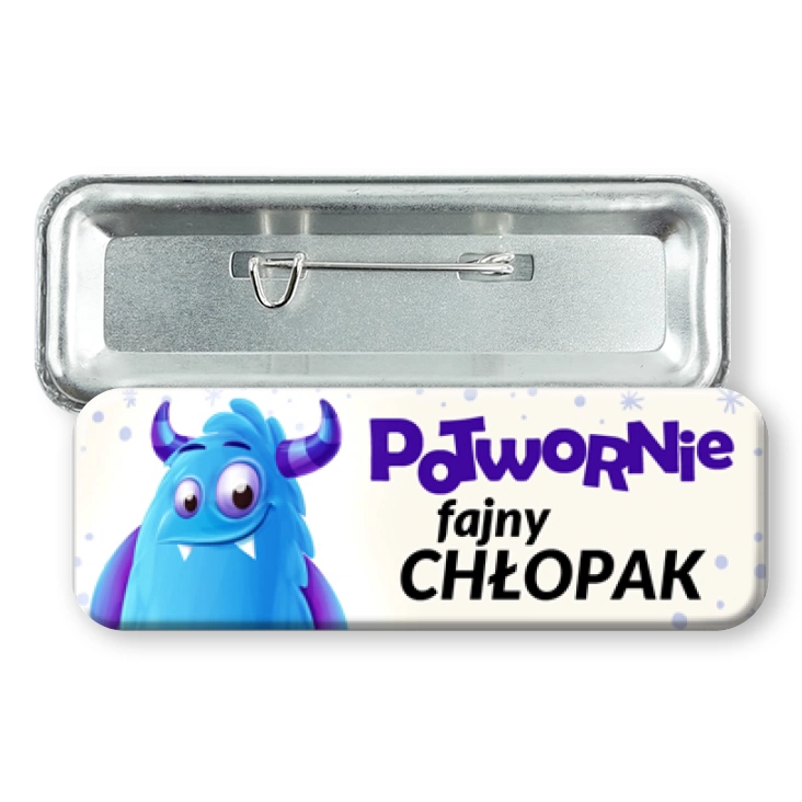 przypinka prostokątPotwornie fajny chłopak wiking