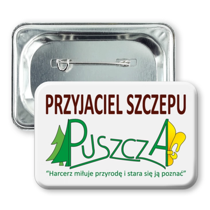 przypinka prostokąt agrafka Przyjaciel Szczepu