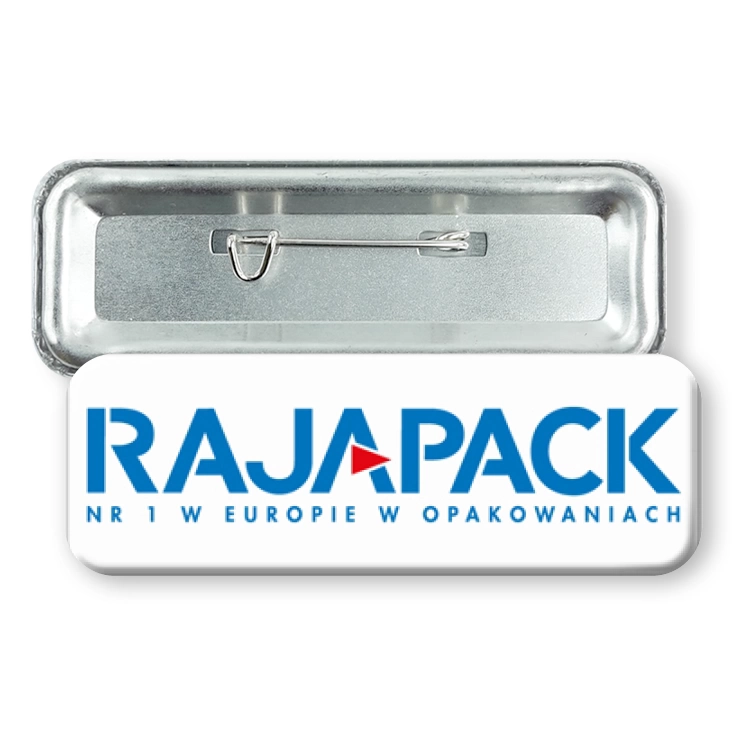 przypinka prostokąt agrafka Rajapack