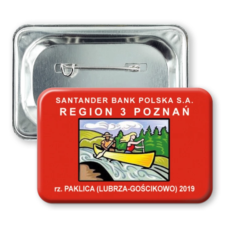 przypinka prostokąt agrafka Region 3