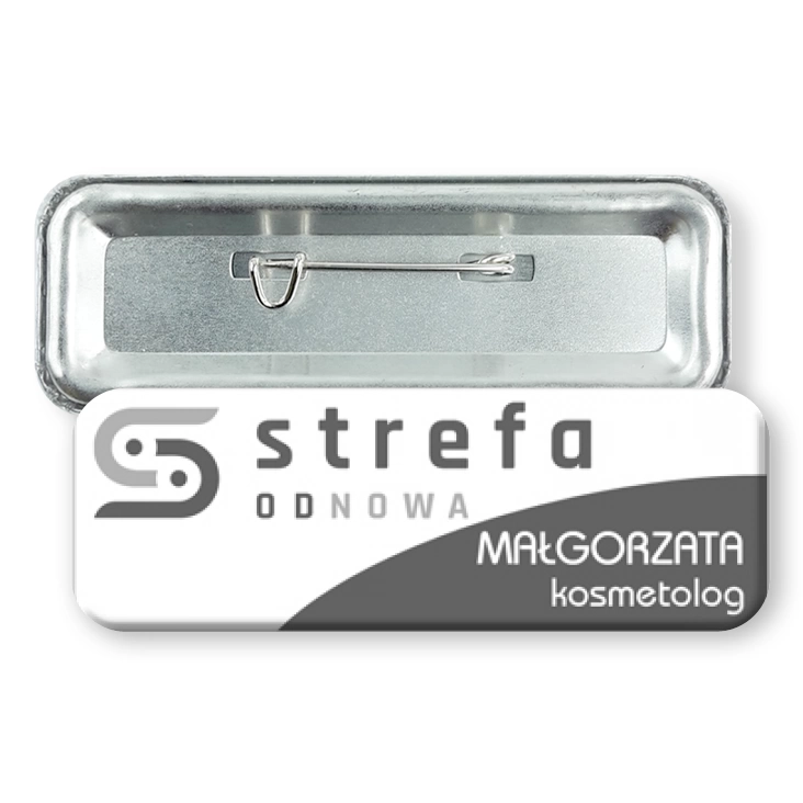 przypinka prostokąt agrafka Strefa odnowa