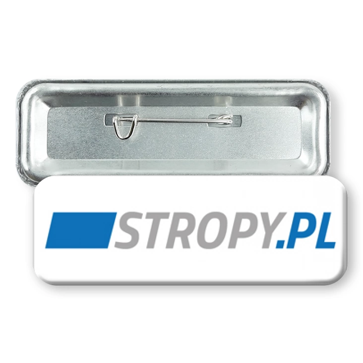 przypinka prostokąt agrafka Stropy.pl