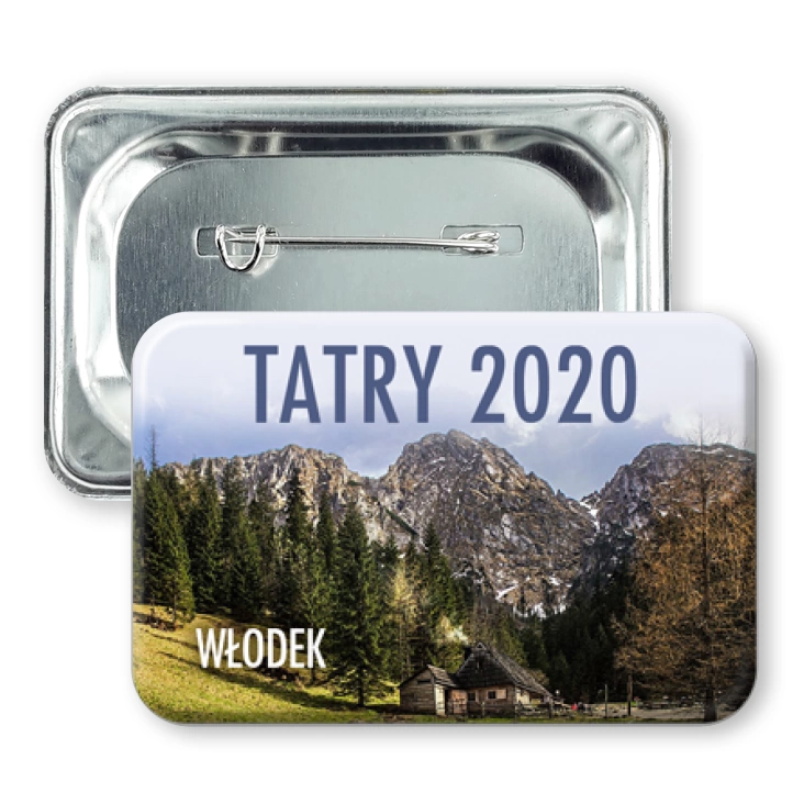 przypinka prostokąt agrafka Tatry 2020