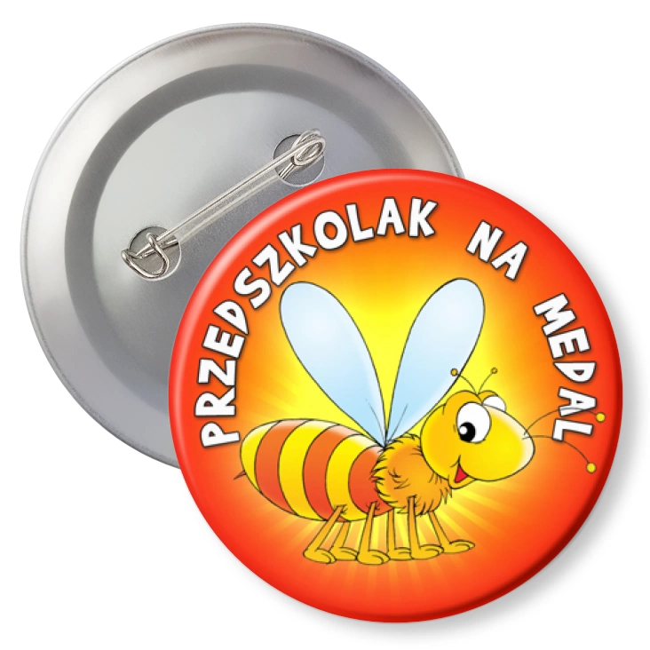 przypinkaPrzedszkolak na medal grupa pszczółki