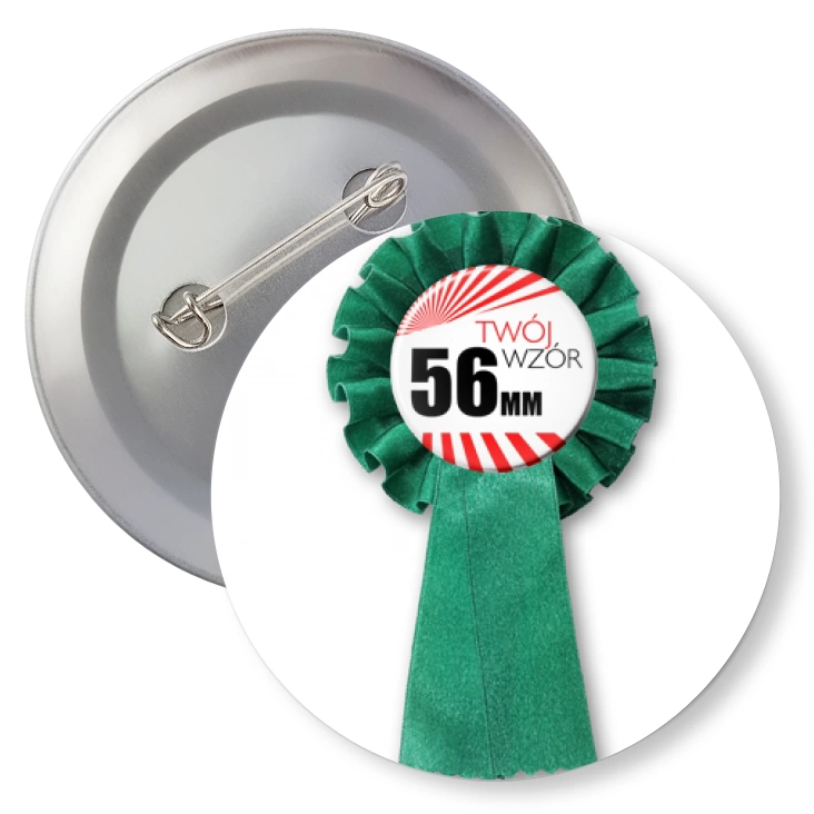 przypinkaPrzypinka 56mm kotylion zielony ciemny Twój wzór