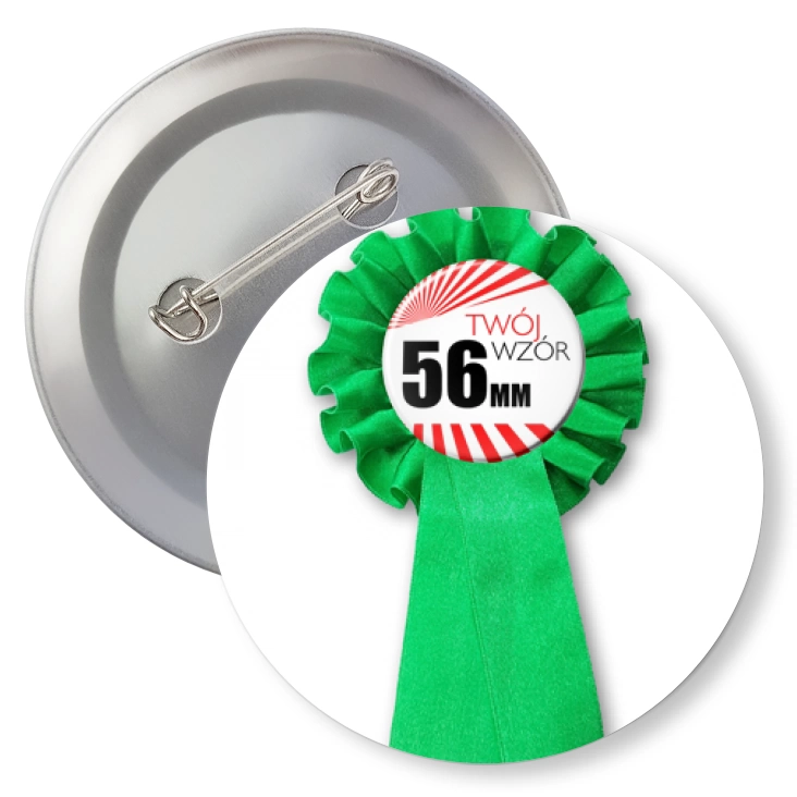 przypinkaPrzypinka 56mm kotylion zielony wiosenny Twój wzór