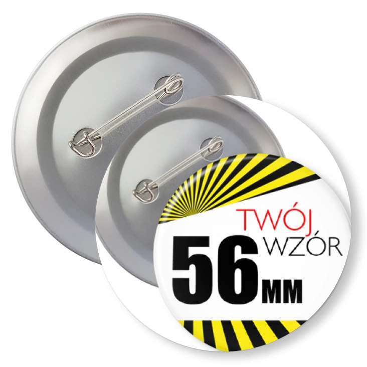 przypinkaPrzypinka 56mm z agrafką Twój wzór
