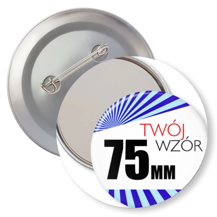 przypinkaPrzypinka 75mm lusterko Twój wzór