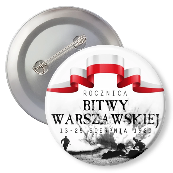 przypinkaRocznica Bitwy Warszawskiej wstęga biało-czerwona