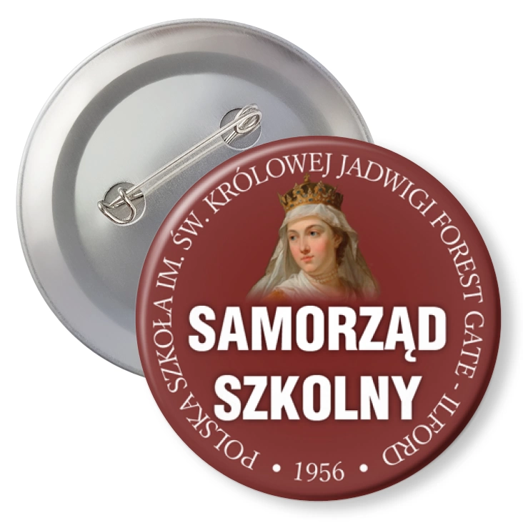 przypinka z agrafką Samorząd Szkolny Szkoła Ilford