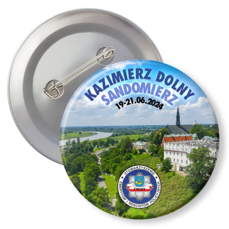 przypinka agrafka Sandomierz i Kazimierz Dolny 2024
