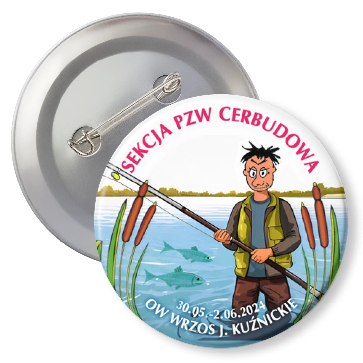 przypinka agrafka Sekcja PZW Cerbudowa 2024