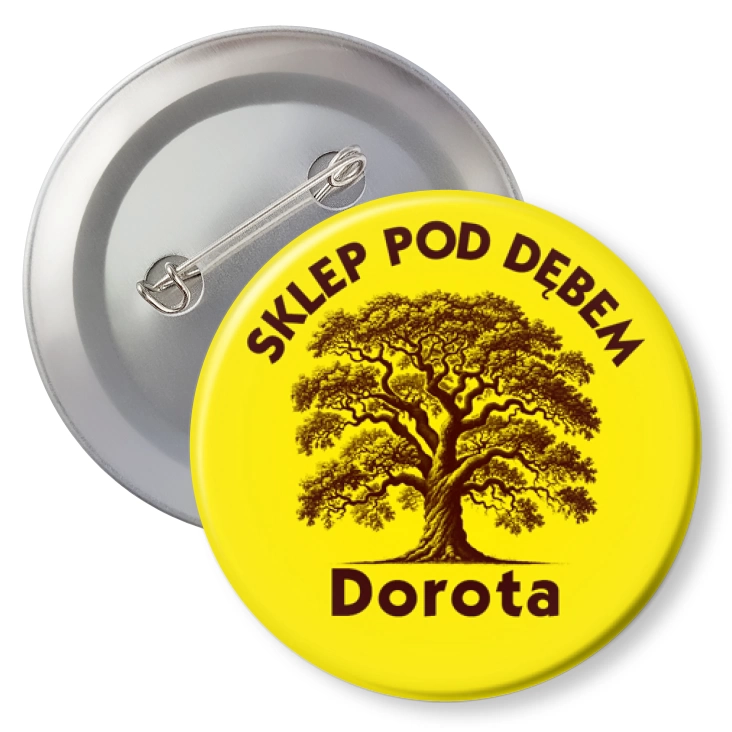 przypinka z agrafką Sklep pod Dębem