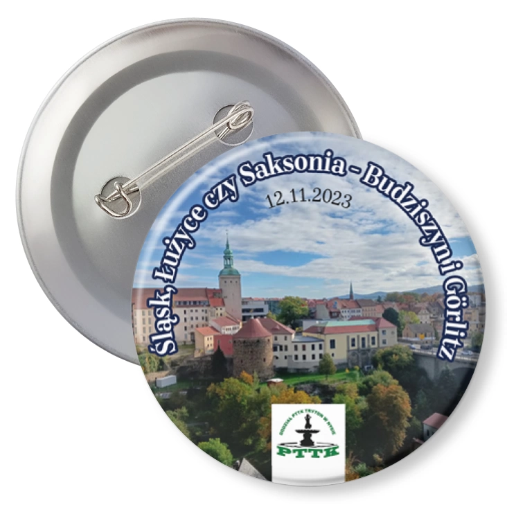 przypinka z agrafką Śląsk, Łużyce czy Saksonia - Budziszyn i Görlitz