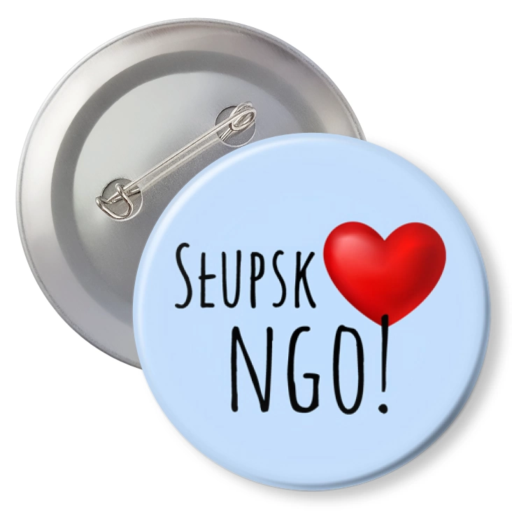 przypinka agrafka Słupsk love NGO