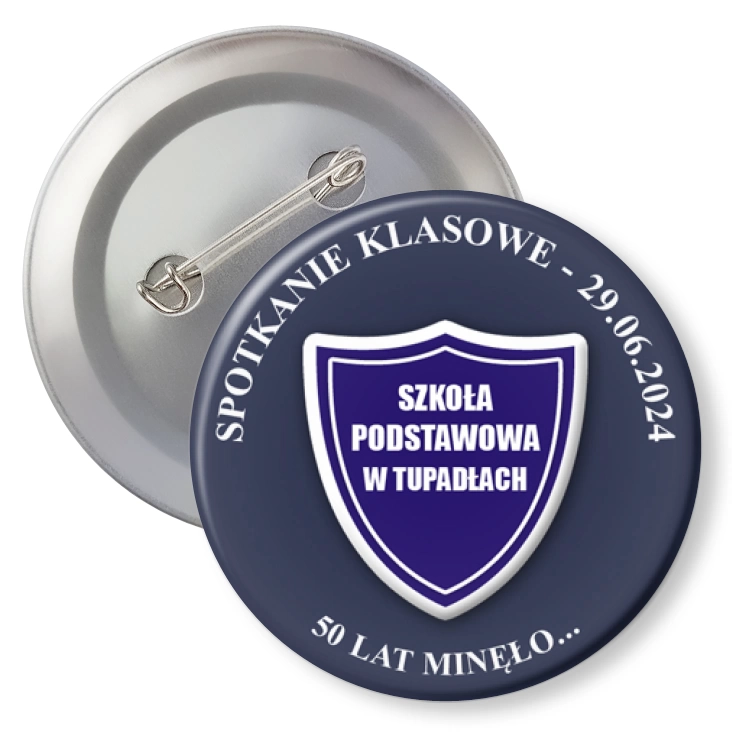przypinka agrafka Spotkanie klasowe po 50 latach SP w Tupadłach