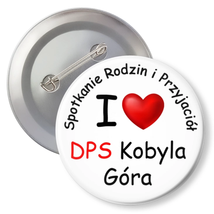 przypinka agrafka Spotkanie Rodzin i Przyjaciół DPS Kobyla Góra