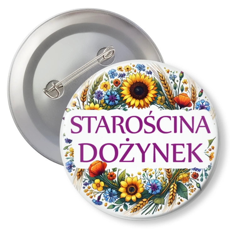 przypinkaStarościna dożynek kwiaty polne
