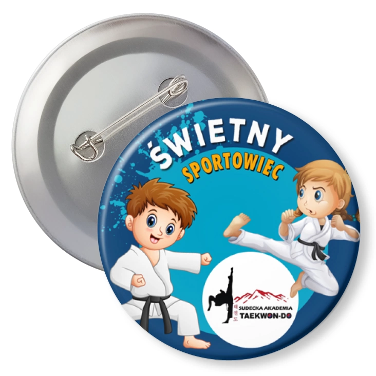 przypinka agrafka Studencka Akademia Taekwondo